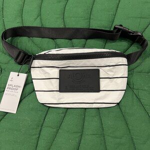 Aloha Collection White Black PinStripe Hip Pack